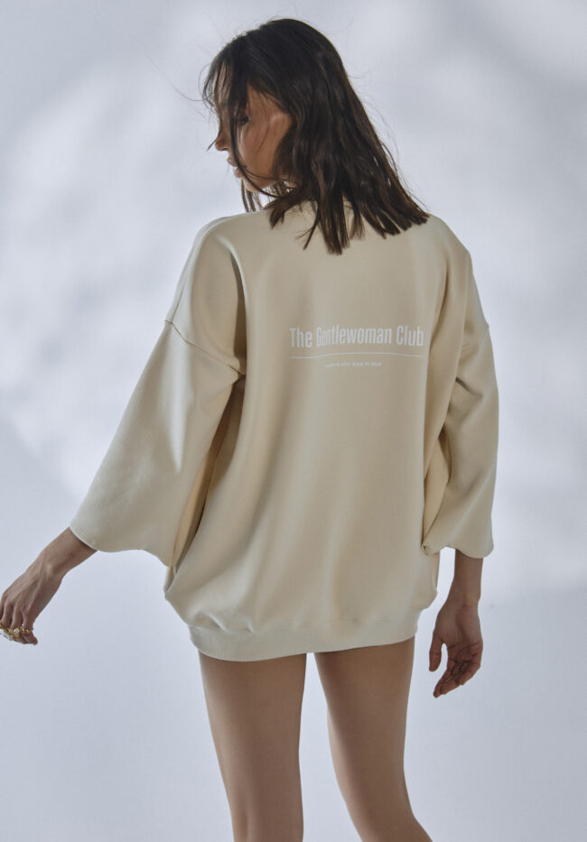 butter yellow sweatshirt