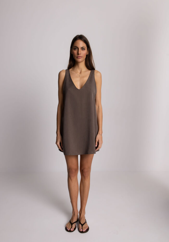 people mini dress chocolate
