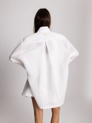 off white linen shirt